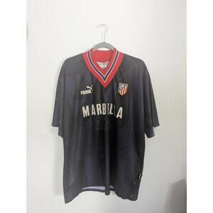 Rare Vintage Authentic PUMA 1995-1996 Atletico Madrid Jersey Soccer Third Men XL